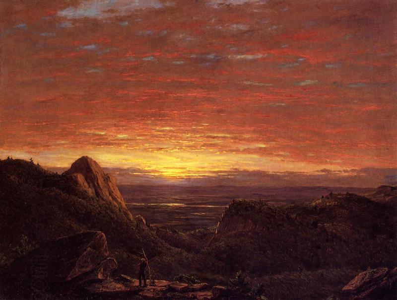 Frederic Edwin Church Morning, Looking East over the Hudson Valley from the Catskill Mountains oil painting picture